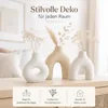 Keramik Vasen Set 3-teilig – Handgearbeitete Steingut Vasen Produktbild-Vorschau 8