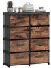 HOMCOM Kommode met 8 lades, vintage bruin, voor de Productafbeelding-voorbeeld 1