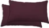 2er Set Kissenbezug Kissenhülle 40x80 cm bordeaux Uni Produktbild-Vorschau 1