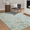 Tappeto a mosaico in pelle naturale riciclata Beige 190x290 Anteprima dell’immagine prodotto 5
