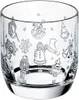 A clear glass tumbler with etched Christmas-themed illustrations. Náhled obrázku produktu