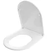 WC-Sitz D Form 46 x 36 cm Weiß Duroplast Toilettendeckel Produktbild-Vorschau 1