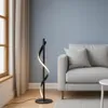 XUDO LED stojací lampa Spiral Design černá matná 90 cm 20 W Náhled obrázku produktu 4