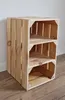 Schuhregal Holz 3 Fächer - Holzkiste als Schuhbank Produktbild-Vorschau 2