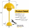 Lampe de table Alpinaluz SHIMO jaune en métal, lampe de Voir les images du produit 3
