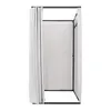 A freestanding changing room with light gray curtains and a white inner curtain, set against a white background. Produktbild-Vorschau