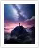 Poster - Poster ohne Rahmen - Gipfel Wolken Nacht - 40x50 Produktbild-Vorschau 1