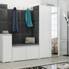 Garderobe LUTON 8 WHITE 16 - Farbe: weiß, moderne Garderobe Produktbild-Vorschau 2