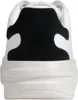 The back view of a white and black sneaker. Produktbild-Vorschau