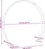 vidaXL Svatební oblouk bílý 223 x 45 x 201 cm ocel Náhled obrázku produktu 8