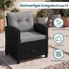 Set da giardino in rattan KOMFOTTEU, composto da 3 pezzi, Anteprima dell’immagine prodotto 3
