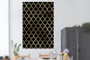 MuchoWow® Poster Muster - Gold - Schwarz 120x180 cm - Produktbild-Vorschau 2