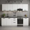 ULWEHOME | Küchenzeile 220 cm Mattweiß, Küchenmöbel-Set Produktbild-Vorschau 5