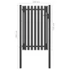 Portail de jardin en acier 1x2 m Anthracite Voir les images du produit 5