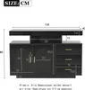Merax Kommode Sideboard mit Hochglanzfront, Kommode mit 3 Produktbild-Vorschau 7