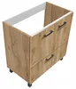Szafka Łazienkowa z Umywalką Dąb Craft Złoty 70 cm Stojąca Podgląd zdjęcia produktu 8