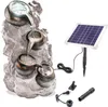 esotec Solar Fels-Kaskadenbrunnen, Höhe 48cm, Akku und LED Produktbild-Vorschau 2