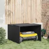 vidaXL Mähroboter-Garage Schwarz 86x90x52/57 cm Poly Rattan Produktbild-Vorschau 2
