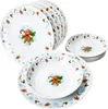 A set of Christmas-themed dinnerware with gingerbread man and candy cane motifs. Náhled obrázku produktu