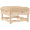 Gartenhocker mit Kissen Massivholz Kiefer Produktbild-Vorschau 6