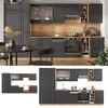 Küchenzeile Vicco Fame-Line Anthrazit Landhaus/Goldkraft Produktbild-Vorschau 3