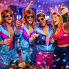 Set costume 4 in 1 per Carnevale – Costume mullet anni '80 Anteprima dell’immagine prodotto 3