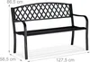 relaxdays Banc de jardin 10026115_0 noir métal 127,5 cm Voir les images du produit 4