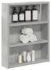 vidaXL Badezimmer-Wandschrank Betongrau 40 x 10 x 50 cm Produktbild-Vorschau 3