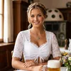 Solidchoice - Blusa de estilo dirndl, color gris, con Vista previa de la imagen del producto 2