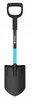 A shovel with a D-shaped handle and a blue grip on a white background. Produktbild-Vorschau