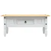 Tavolino stile Messico in legno di pino bianco 100x55x44 cm Anteprima dell’immagine prodotto 3