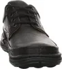 A close-up, front-facing view of a black leather shoe. Produktbild-Vorschau