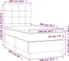 vidaXL Boxspringbett mit Matratze Dunkelbraun 100x200 cm Produktbild-Vorschau 5