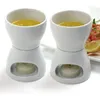 Schokoladenfondue-Set für 4 Personen, Keramik-Fonduebecher Produktbild-Vorschau 2