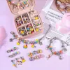 Dětská sada šperků diy korálkové přívěsky 60 kusů náramků Náhled obrázku produktu 7