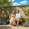 Outsunny Gartenbank 2-Sitzer Wetterfest Holzbank mit Produktbild-Vorschau 9