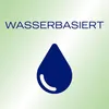 A blue water drop icon is centered below the text "WASSERBASIERT" on a light green gradient background. Podgląd zdjęcia produktu