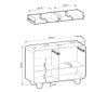 BETTSO Commode élégante ALVION 108 cm - Commode minimaliste Voir les images du produit 6