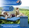 A couple camping with an air mattress. Produktbild-Vorschau