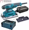 A Makita orbital sander with accessories and a storage case, presented on a white background. Produktbild-Vorschau