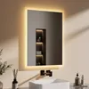 Lustro łazienkowe EMKE LED z ciepłym białym oświetleniem Podgląd zdjęcia produktu 1