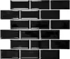 A pattern of black subway tiles. Produktbild-Vorschau