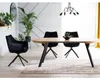 Chaise pivotante en velours - Noir - Pieds en métal noir - Voir les images du produit 5
