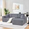 L-Form-Sofa aus Cordstoff, 2-Sitzgruppe Chaiselongue-Ecke, Produktbild-Vorschau 12
