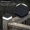 4X LED Solar Pfosten Säulenleuchte Zaun Solarlampe Kappen Produktbild-Vorschau 3