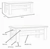 FORTE Kashmir salontafel met opbergruimte, houtvezel, wit, Productafbeelding-voorbeeld 5