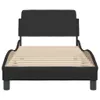 Design Bettgestell mit Kopfteil Schwarz 80x200 cm Produktbild-Vorschau 4