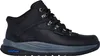 A side view of a black Skechers hiking boot with a gray sole. Produktbild-Vorschau