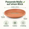 Pflanztopfuntersetzer Mira Terrakotta Ø 49cm - Rund Produktbild-Vorschau 3