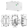 Hochwertige Abzweigdose / Industriebox / Leergehäuse / IP65 / grau mit Dichtungen / Premium-Qualität / 156x95x68 mm (8) Náhled obrázku produktu